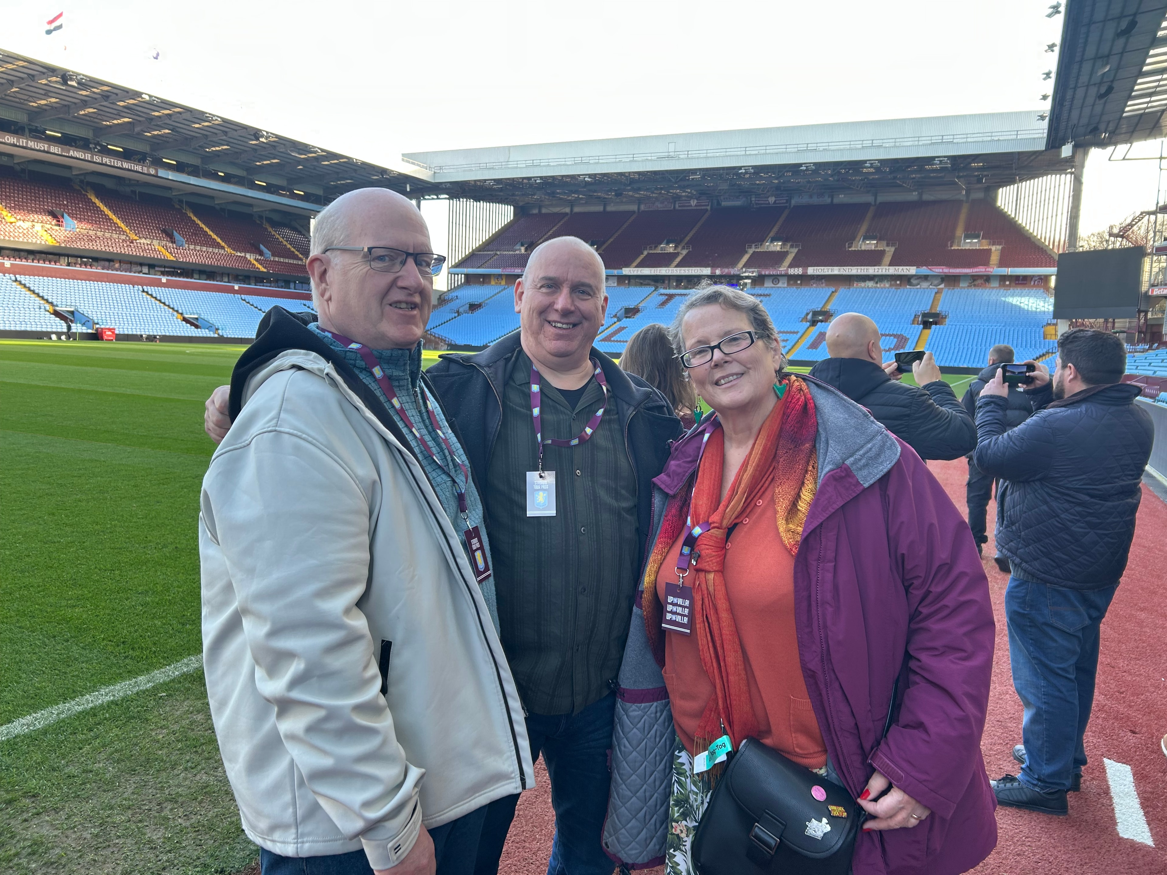 The Generation Game team on the Villa Park pitch