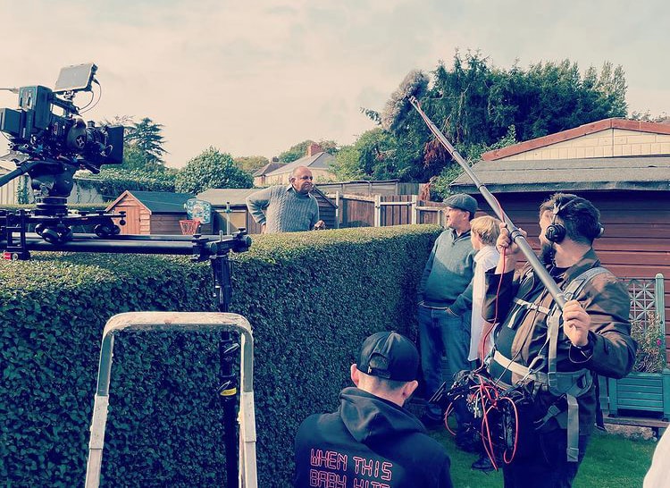 Behind the scenes — filming on location